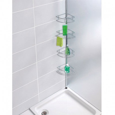 RINCONERA INOX DE DUCHA TELESCÓPICA WENKO