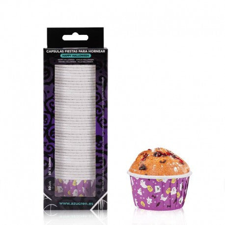 50 CAPSULAS MORADA HALLOWEEN AZUCREN