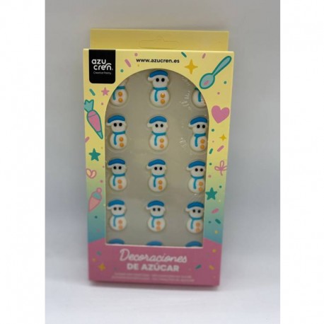 15 DECORACIONES DE AZUCAR MUÑECO DE NIEVE