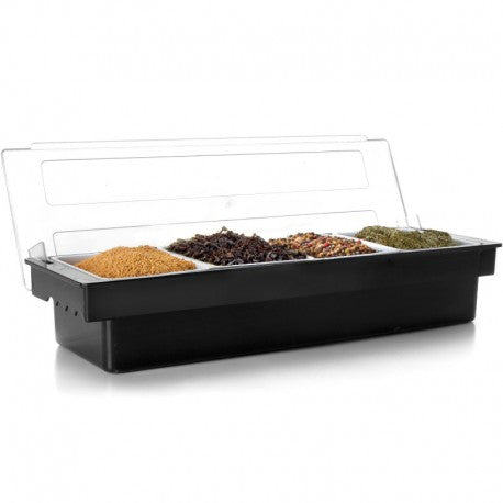 CONTENEDOR DE CONDIMENTOS C/TAPA 4 CAV LACOR