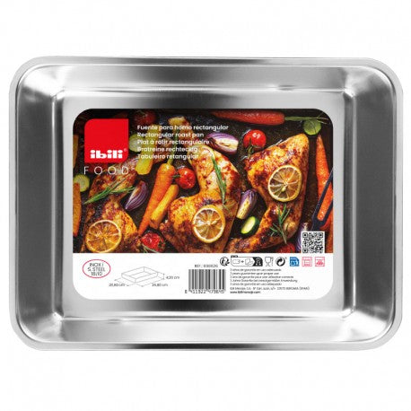 FUENTE HORNO RECTA. FOOD 41,5 X 29,4 X 6,2CM IBILI