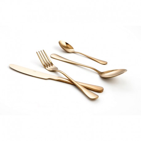 SET 24 CUBIERTOS DORADOS CELEBRART QD