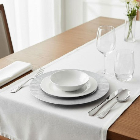 BAJO PLATO 33CM RELIEVE PLATA HABITAT QD