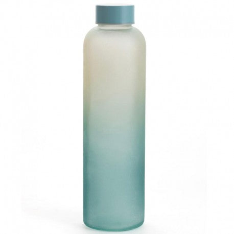 BOTELLA VID 0,6L BICOLOR AZUL QUIDATE QD