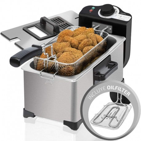 FREIDORA CON ACEITE CLEANFRY 3L FULL INOX CECOTEC