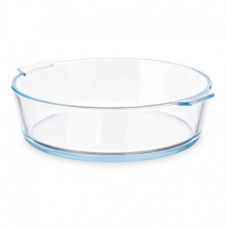 BANDEJA BOROSILICATO REDONDA ASAS 1600ML VIVALTO