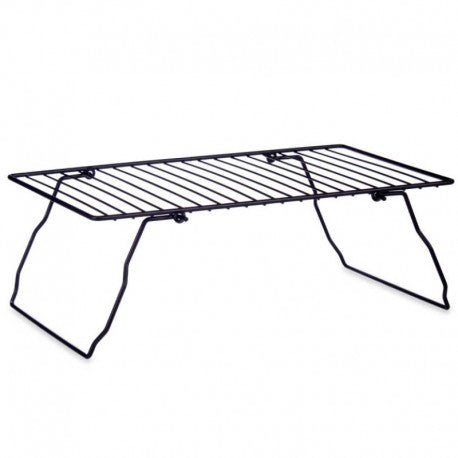 SOPORTE NEGRO METAL ESTANTERIA PLEGABLE