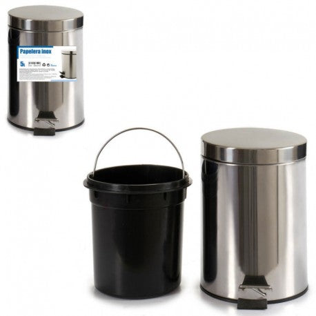 PAPELERA ACERO 5L CON PEDAL