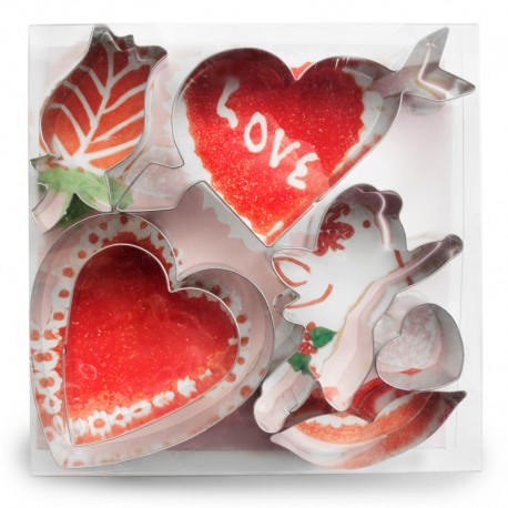 SET 7 CORTAPASTAS SAN VALENTIN