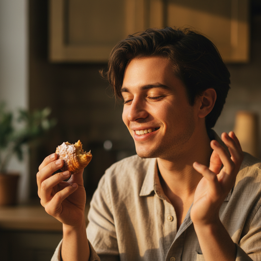 dame la imagen de perfil de instagram de una persona enamorada de la comida. la foto tiene que ser ultrarealista